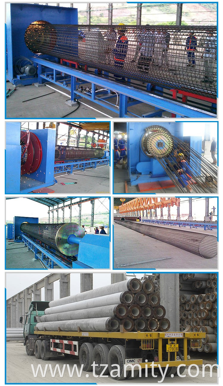 reinforcing steel cage concrete pile machine for making cage